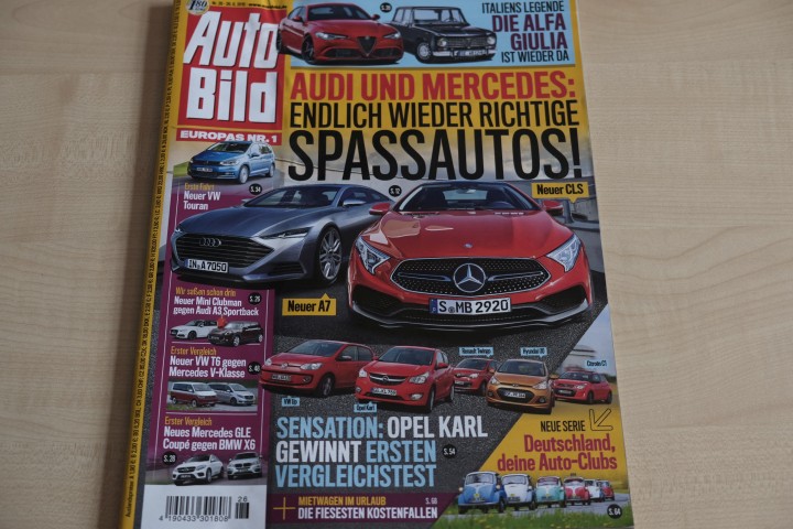 Deckblatt Auto Bild (26/2015)